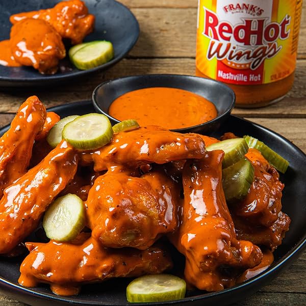 FRANK’S REDHOT NASHVILLE HOT WINGS SAUCE, 12 FL OZ