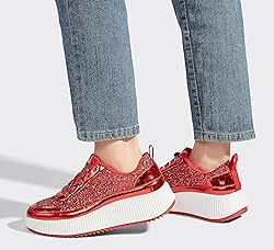 LUCKY STEP Women's Platform Sneakers Rhinestone