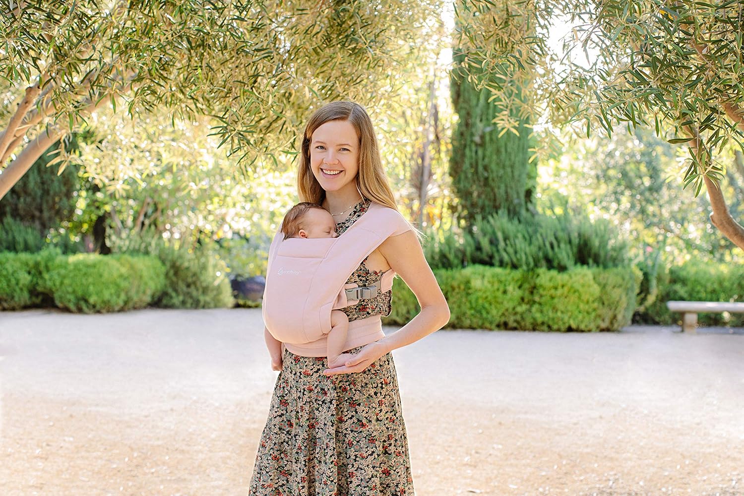 Ergobaby Embrace Baby Carrier for Newborns from Birth Extra Soft & Ergonomic with Head Support, Blush Pink - Image 4