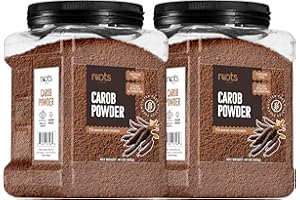 Roots Circle Premium Carob Powder Unsweetened, Kosher Bulk 28oz - Cocoa Powder Alternative | Rich in Fiber Caffeine Sugar-Free Chocolate Substitute Great for Smoothies, Cookies, and Yogurt
