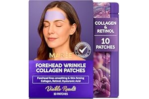 MAREE Forehead Wrinkle Patches – Collagen Wrinkle Patches with Retinol & Hyaluronic Acid for Face Lift – Fine Lines Deep Forehead Wrinkles Treatment Remover – Face Tape for Wrinkles Between Eyebrows