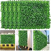 Enjamyo 12 PCS Grass Wall Panels,10 x 10 Inch Grass Wall Panels,Artificial Boxwood Panel,Greenery Backdrop Panel for Indoor Outdoor Garden Yard Fence,Wedding Backdrop Decor