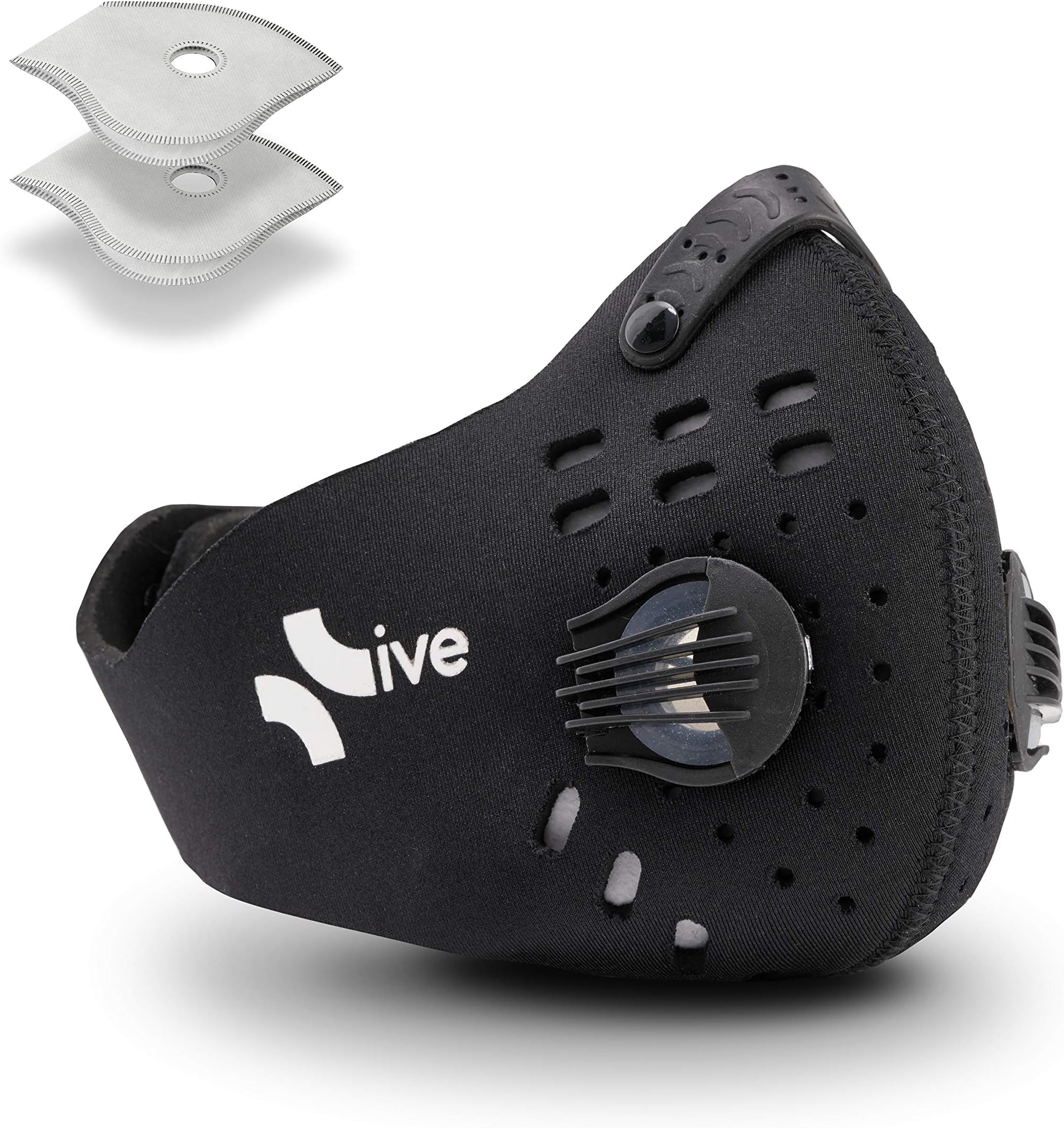Anti-pollution cycling face mask for men & women. Protection cover for exhaust, dust, fumes, smog & pollen. Waterproof for winter, cold or warmer weather. Adjustable masks for city air filtration