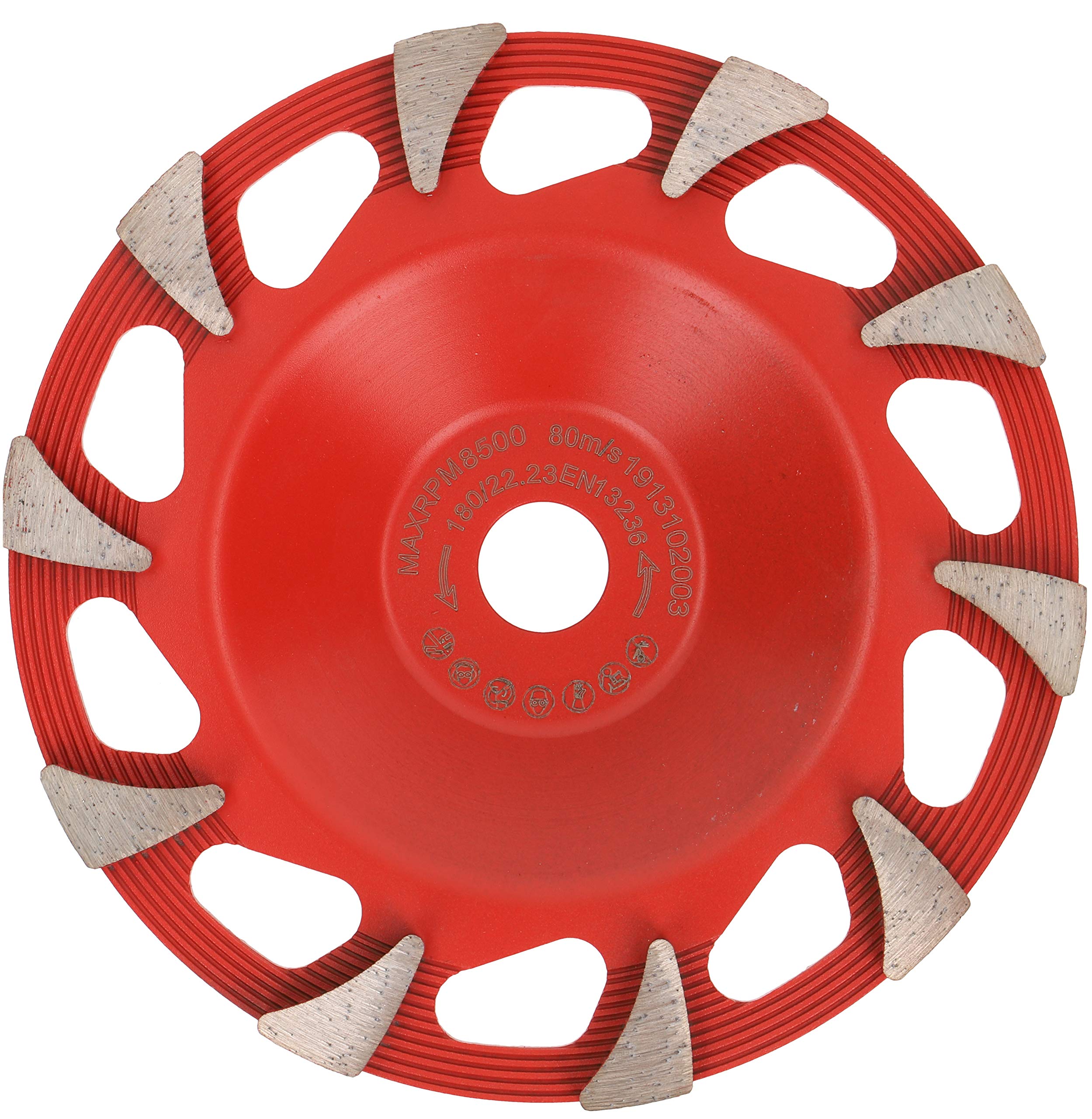 PRODIAMANT Premium Diamond Cup Wheel Superlight 180 mm Concrete Lightweight Grinding Disc Attachment 22.23 for Angle Grinder