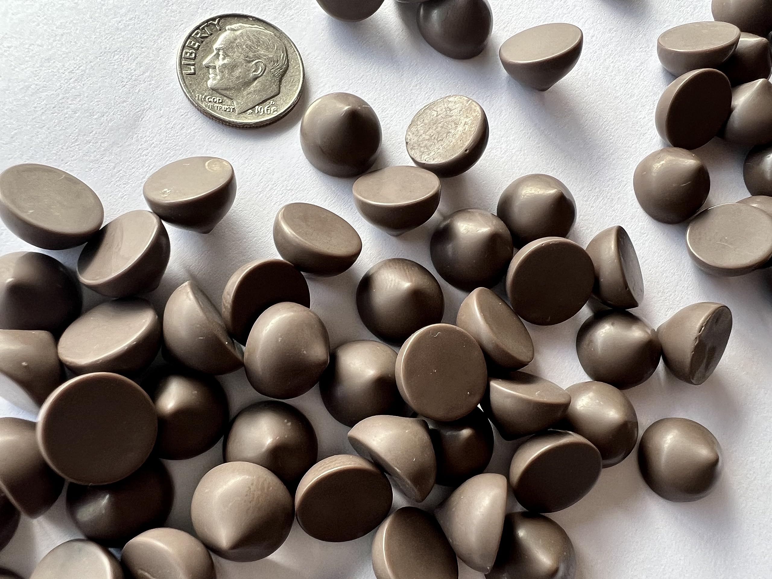 50pc Fake Resin Chocolate Chips, Resin Charms, Cabochon Charms, Simulation Food, Fake Bake Charms for DIY Craft Making