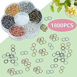 YAKA1800Pcs 6mm1Box 6 Colors Open Jump Ring,Ring