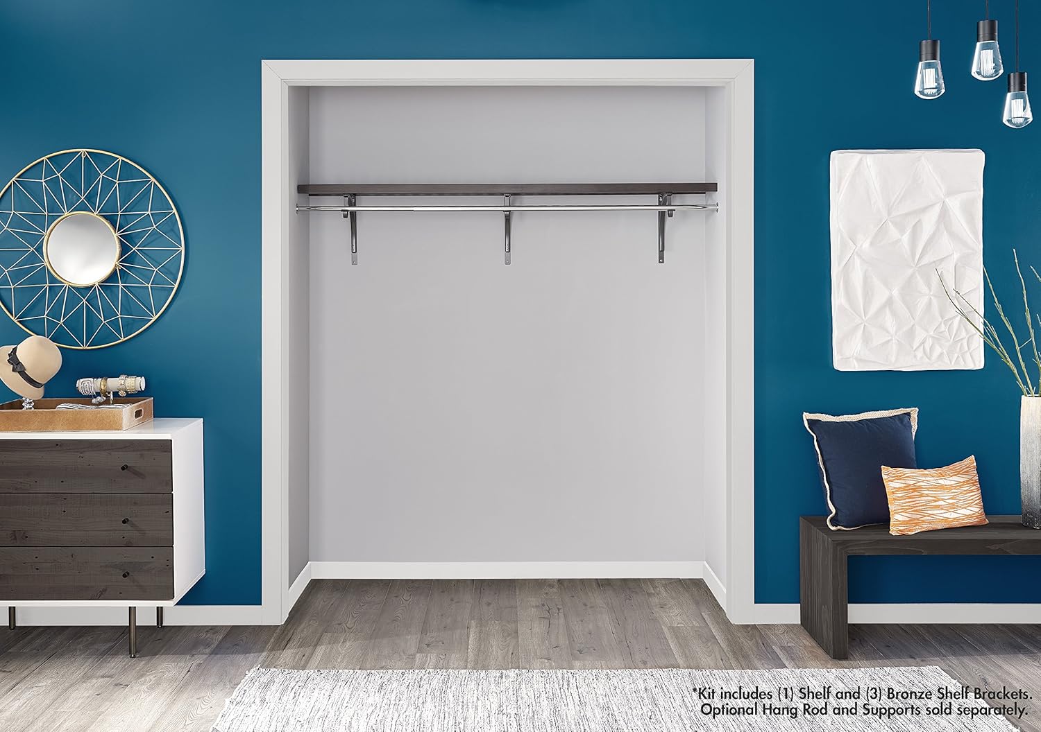 ClosetMaid 1417 Premium Wood Ventilated Shelf Kit, 6-Foot X 12-Inch, Espresso: Home & Kitchen