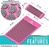 Pure Health Acupressure Mat and Pillow Yoga Back Pain Relief Black view 3