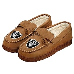 FOCO Las Vegas Raiders NFL Mens Team Logo Moccasin