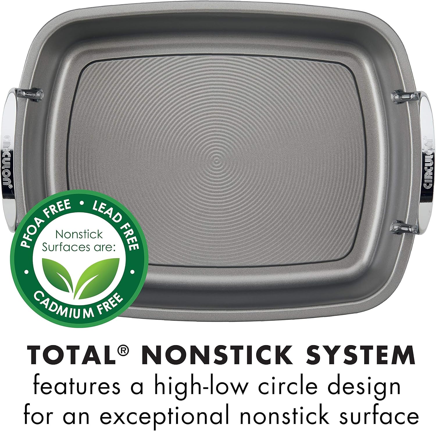 Circulon Nonstick Roasting Pan / Roaster with Rack - 17 Inch x 13 Inch, Gray: Roasting Pans: Kitchen & Dining