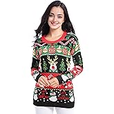 v28 Varied Ugly Christmas Sweater for Women Merry Reindeer Shirt Knit Sweaters