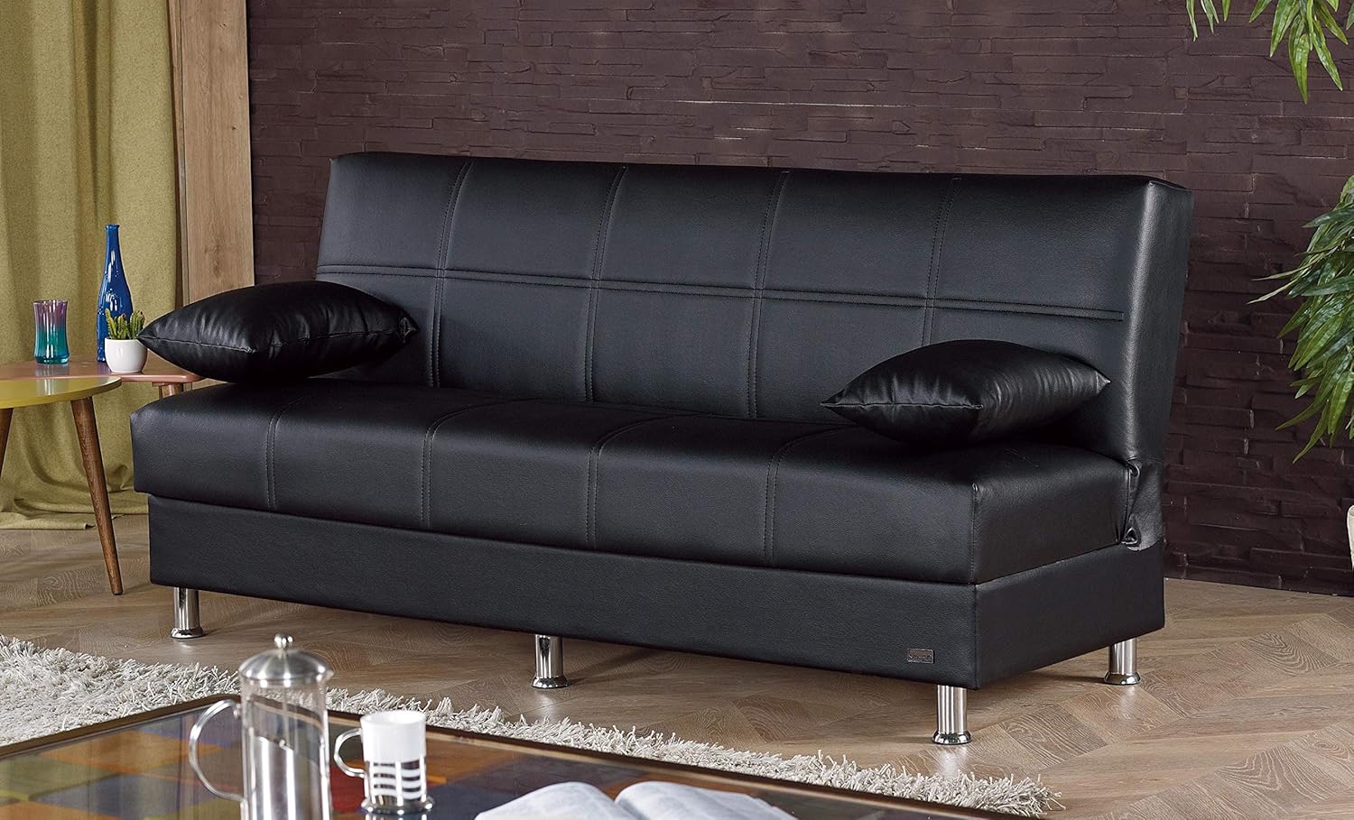BEYAN Halifax Collection Armless Convertible Sofa Bed