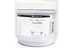 LorAnn Liquid Soy Lecithin 16 oz (473ml) - All-Natural Food-Grade Emulsifier & Moisturizer for Baking, Candies, Sauces & Dres
