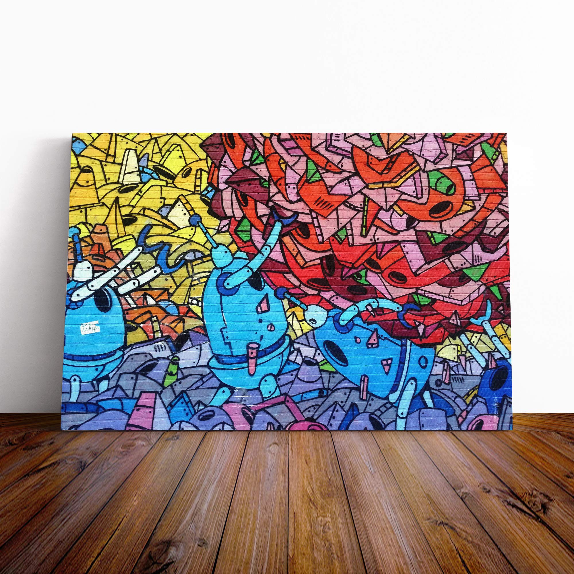 Graffiti Wall Art (9) Canvas Print | Gallery Wrapped 30mm Frame Wall Art | 20x14 inches | Ready to Hang | Contemporary Picture | Living Room Bedroom Lounge Office