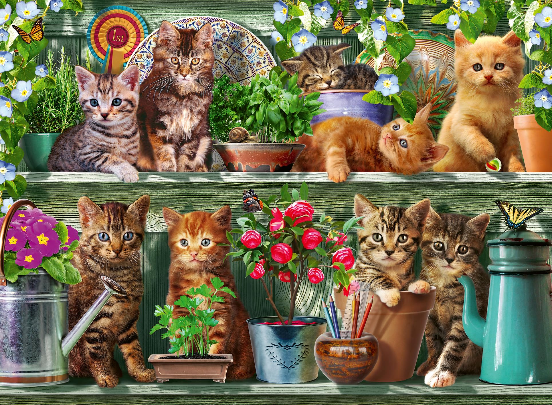 Ravensburger Cats on the Shelf 500 Pieces Jigsaw Puzzle for Adults and Kids Age 10 Years Up