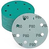 S SATC 50 Pack Sanding Discs 80 Grit Sand Paper 5