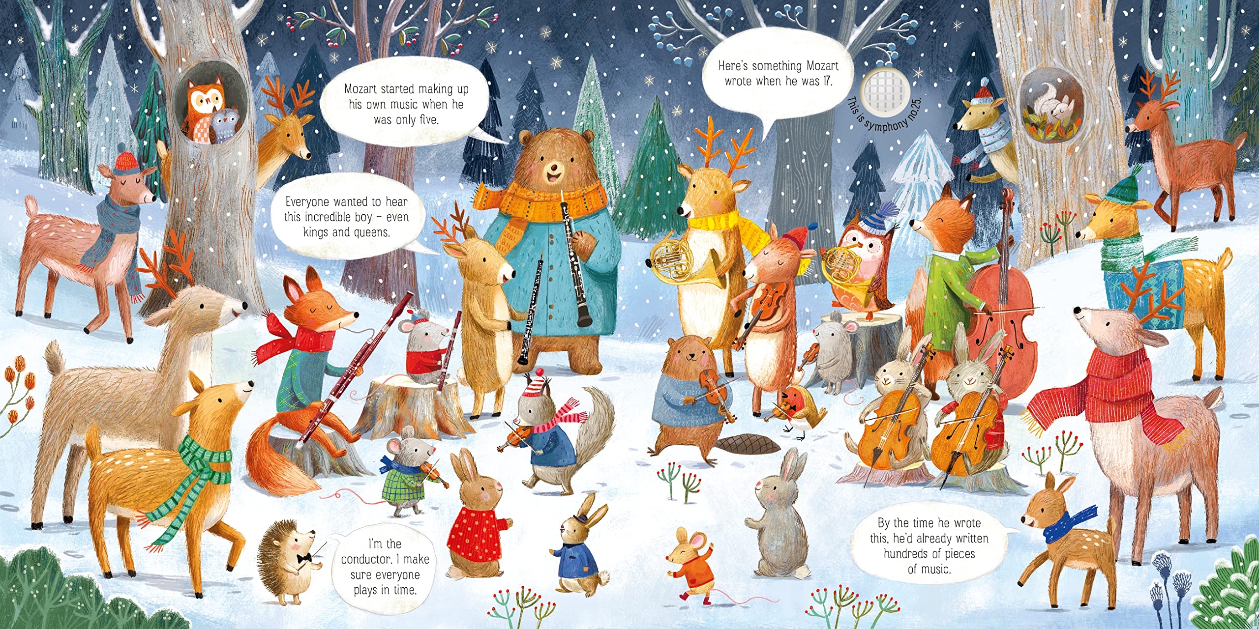 Animal Orchestra Plays Mozart: A Magical Journey through a Forest Set to the Music of Mozart, Played by Animal Friends, and Includes Enchanting ... Sounds for Toddlers (Musical Books) Animal Orchestra Plays Mozart: A Magical Journey through a Forest Set to the Music of Mozart, Played by Animal Friends, and Includes Enchanting ... Sounds for Toddlers (Musical Books) Board book Paperback