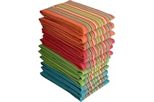 DG Collections Salsa Kitchen Towels, 100% Cotton Dish Towels for Kitchen, Set of 8 (16x28 Inches), Multi-Purpose Kitchen Essentials, Soft and Highly Absorbent Hand Towels, Waffle Design Tea Towels