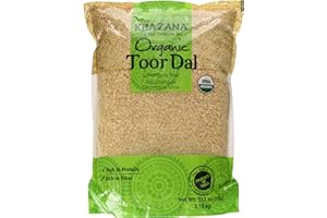 Khazana Organic Toor Dal Split Pigeon Peas 112oz/7lbs