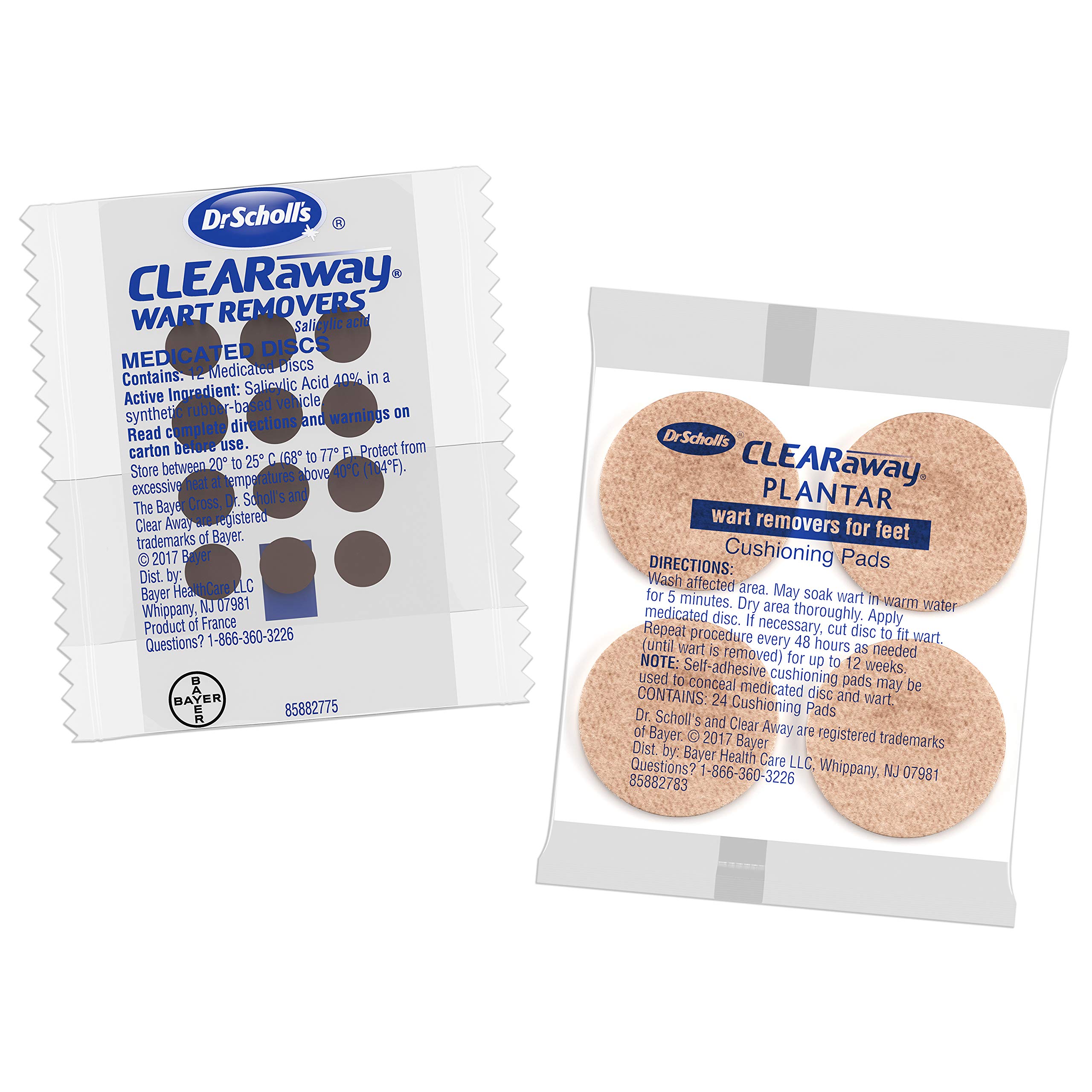 Dr. Scholl’s Clear Away Plantar Wart Remover for Feet, 24 Medicated