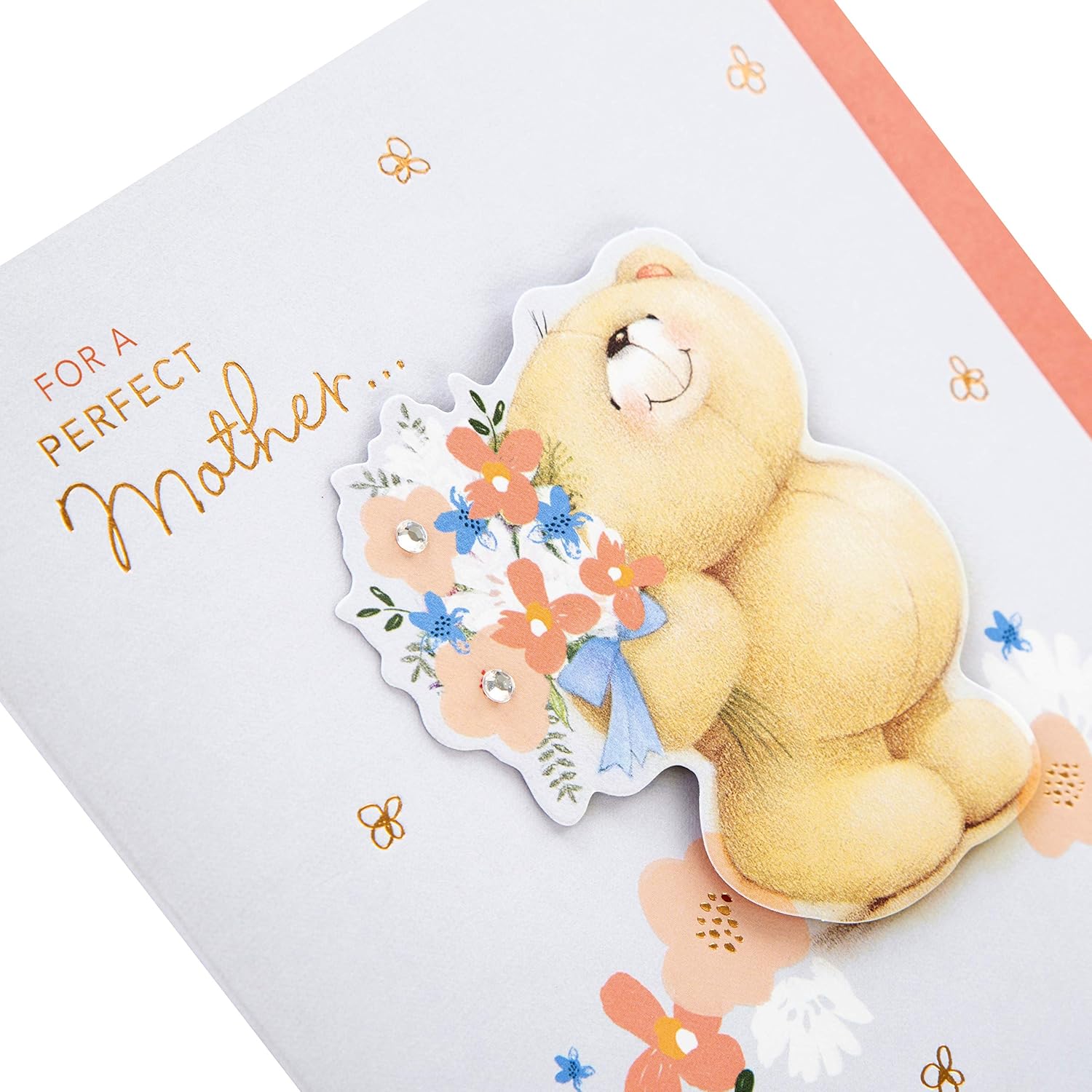 Hallmark Mothers Day Card for Mother Cute Forever Friends Bears Design, From Daughter, From Son, Blue, Pink, White - Image 4