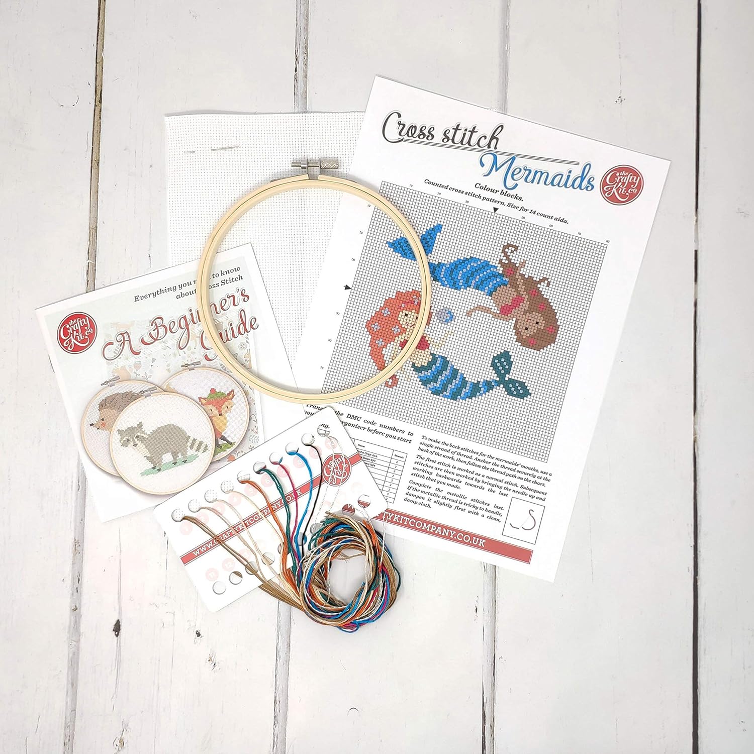 The Crafty Kit Company Mermaids DIY Cross Stitch Craft Kit for Beginners Kids and Adults - Made in The UK - Image 4