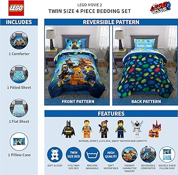 Amazon Com Lego Movie 2 Kids Bedding Soft Microfiber Comforter