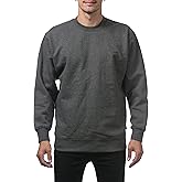 Pro Club Men's Plain Blank Crew Neck Fleece Pullover Sweater (9oz)
