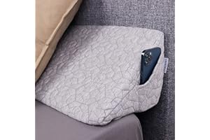 EPHEDORA King Size Bed Wedge Pillow for Headboard Gap/Mattress Gap Filler/Headboard Bolster Pillow/Bed Gap Filler, Close The Gap (0-6”) Between Mattress and Headboard/Wall/Murphy Bed, Gray