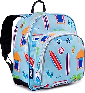 Wildkin 12 Inches Backpack for Toddlers, Boys and Girls, Ideal for Daycare, Preschool and Kindergarten, Perfect Size for School and Travel, Mom's Choice Award Winner, Olive Kids (Surf Shack)