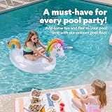 JOYIN Unicorn Pool Float with Glitter 152.4 x 75 x 85 cm Kids Swim Toy view 3