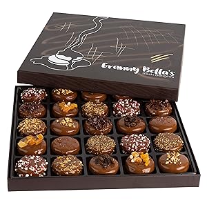 Granny Bella’s Christmas 25 Gourmet Cookies Gift Baskets Milk Chocolate Covered Sandwich Cookie Box Birthday Gifts For Women Men Family Holiday Corporate Prime Bakery Food Delivery Valentines Day Idea