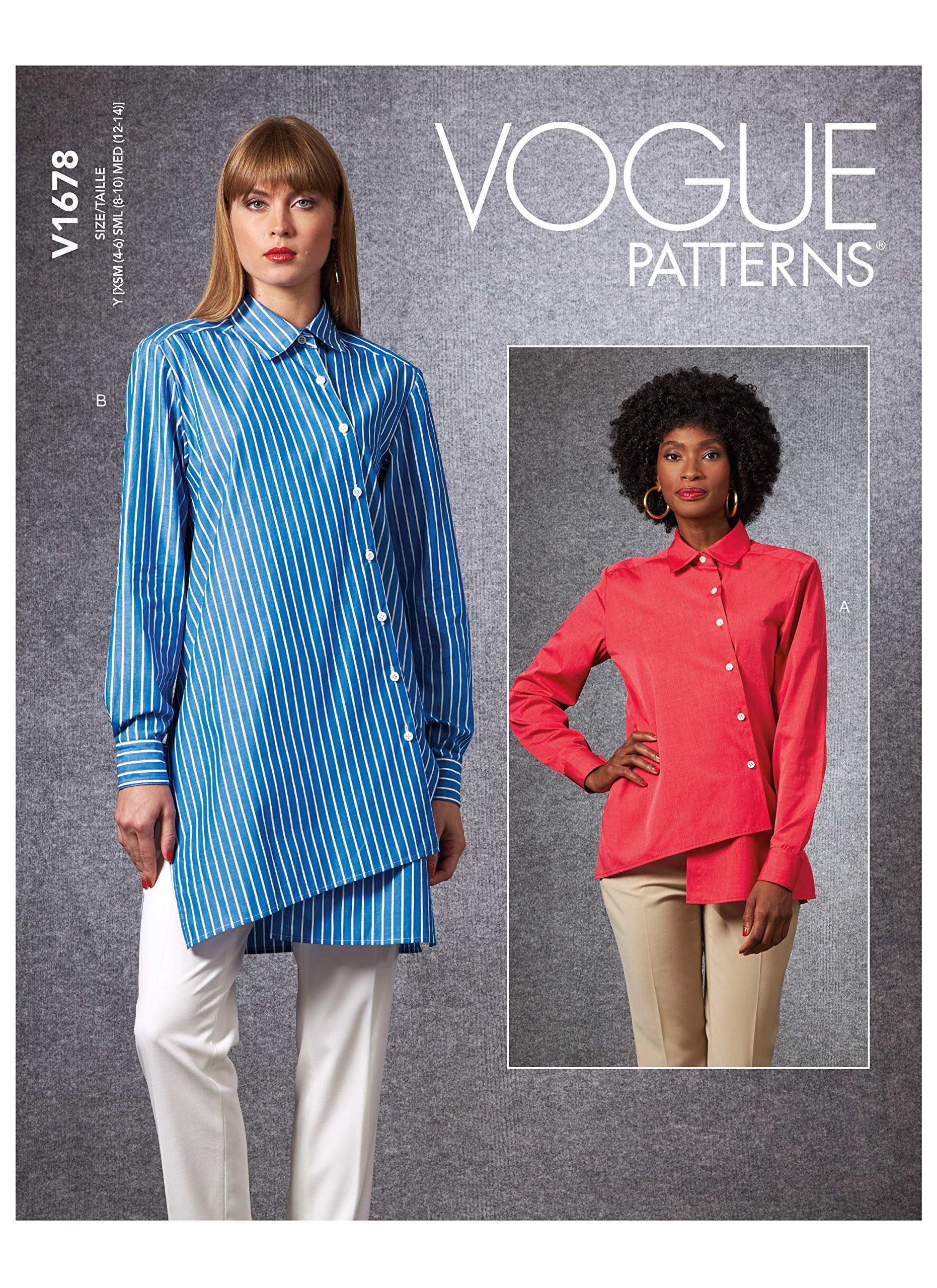 Vogue Pattern V1678ZZ Misses' Shirt ZZ (LRG-XLG-XXL), Paper, Various