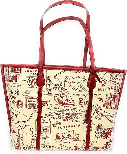 tory burch printed tote bag