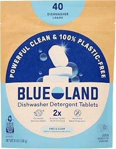 BlueLand Dishwasher Detergent Refill Tablets, 9.5 OZ