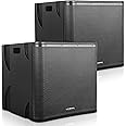 Sound Town 2-Pack 18" 1600 Watts Powered PA DJ Subwoofers with DSP, LPF, and Birch Plywood Enclosure, Black (CARME-18SPW-PAIR)