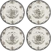 Lenox Haunted Village Accent Plates, Set Of 4, Assorted, Service For 4