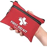 First Aid Kit - 100 Piece - Small First Aid Kit for Camping, Hiking, Backpacking, Travel, Vehicle, Outdoors - Emergency & Med