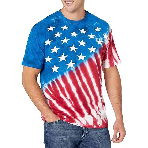Calhoun Men's USA American Flag T-Shirt (Distressed, Small