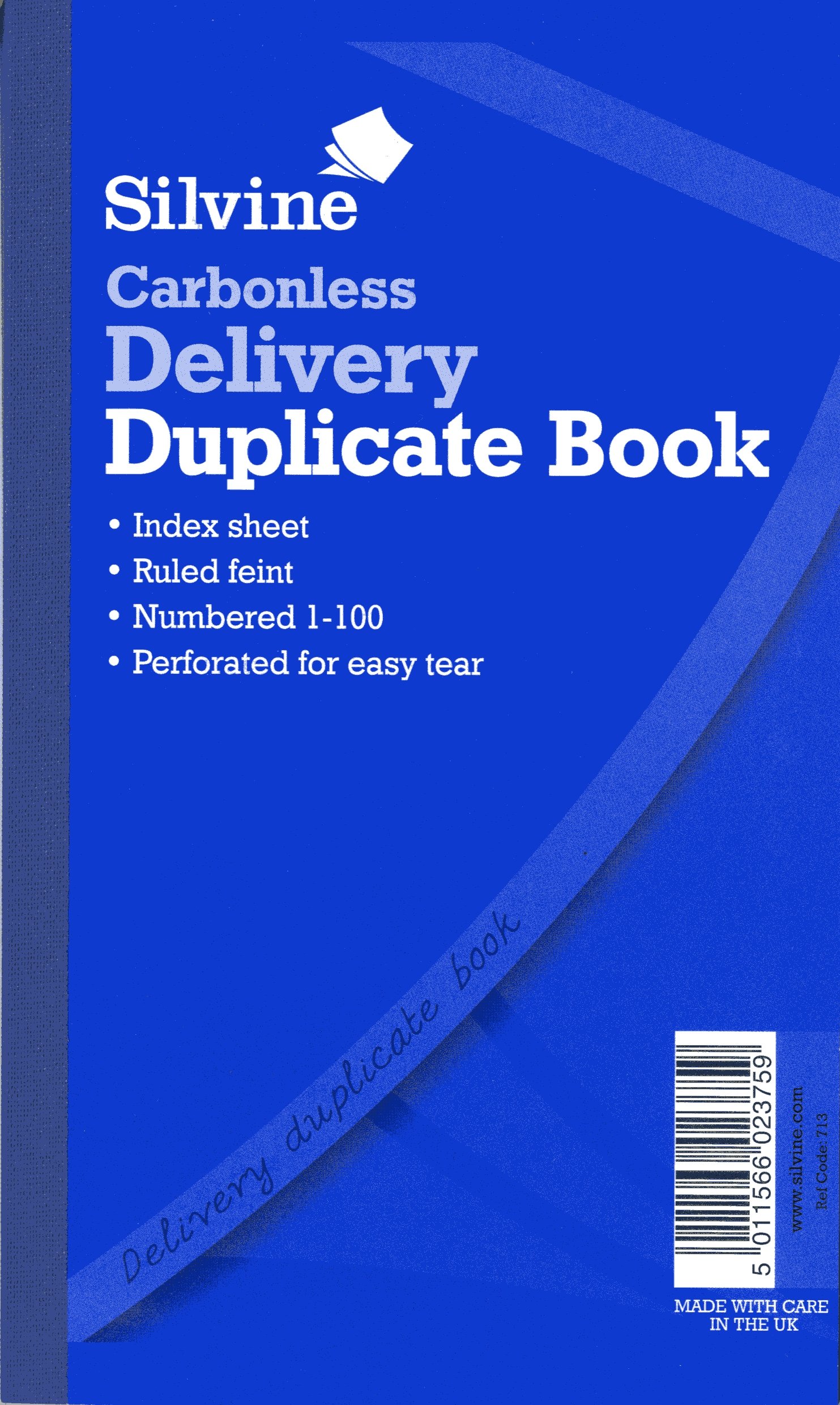 Silvine 8 x 5 inch Carbonless Delivery Book
