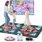 HAPHOM Dance Mat for Kids and Adults, Anti-Slip Wireless Electronic Dance Pad for TV, Plug and Play Sports Dance Mat Game with Smart Camera and 2 Controllers, Gift idea（Classic Snowflake）