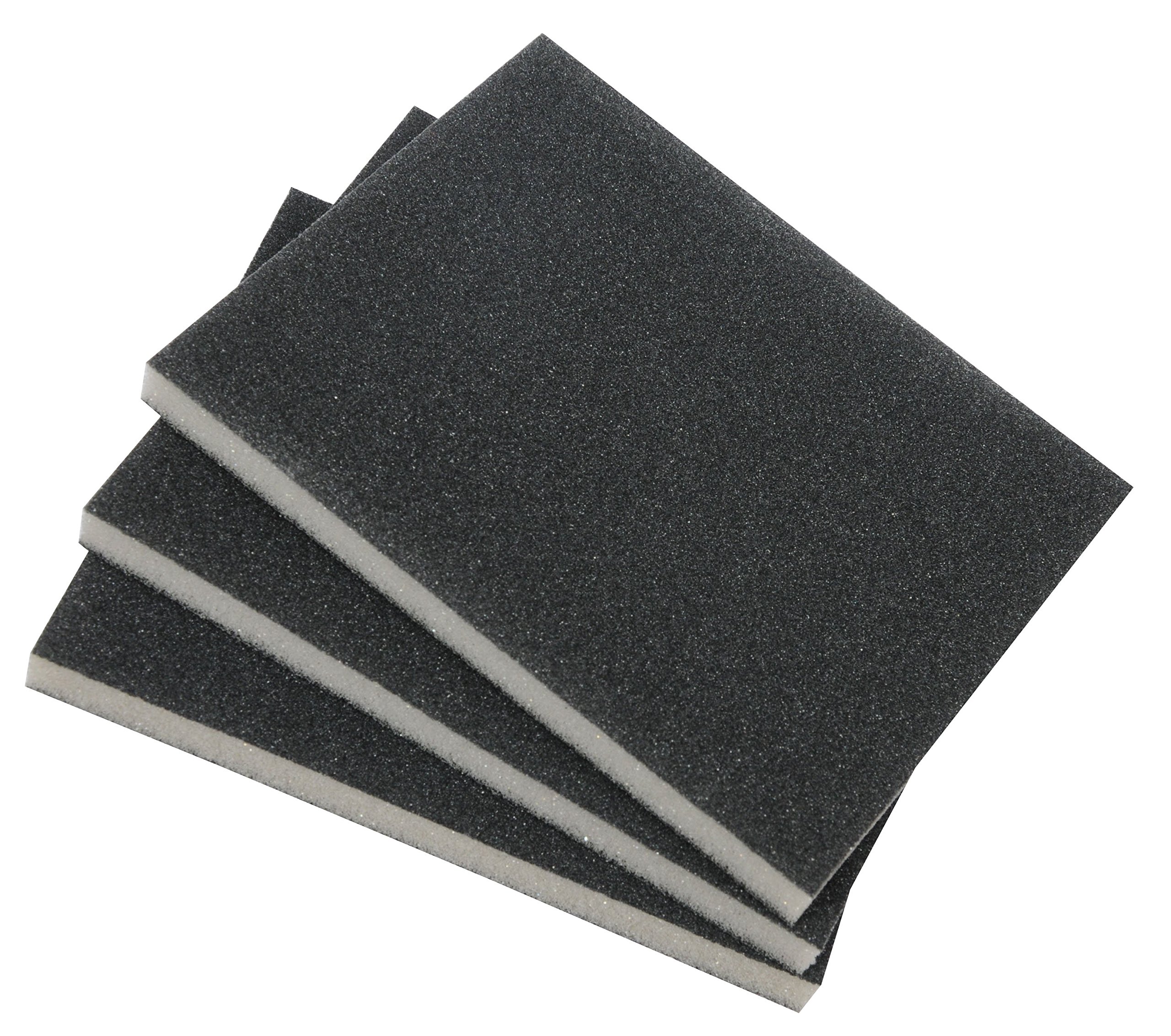 kwb 3-Piece Sanding Sponge Set for Wood and Metal - Fine, Medium, and Coarse Grits, Dry and Wet Sanding Capability