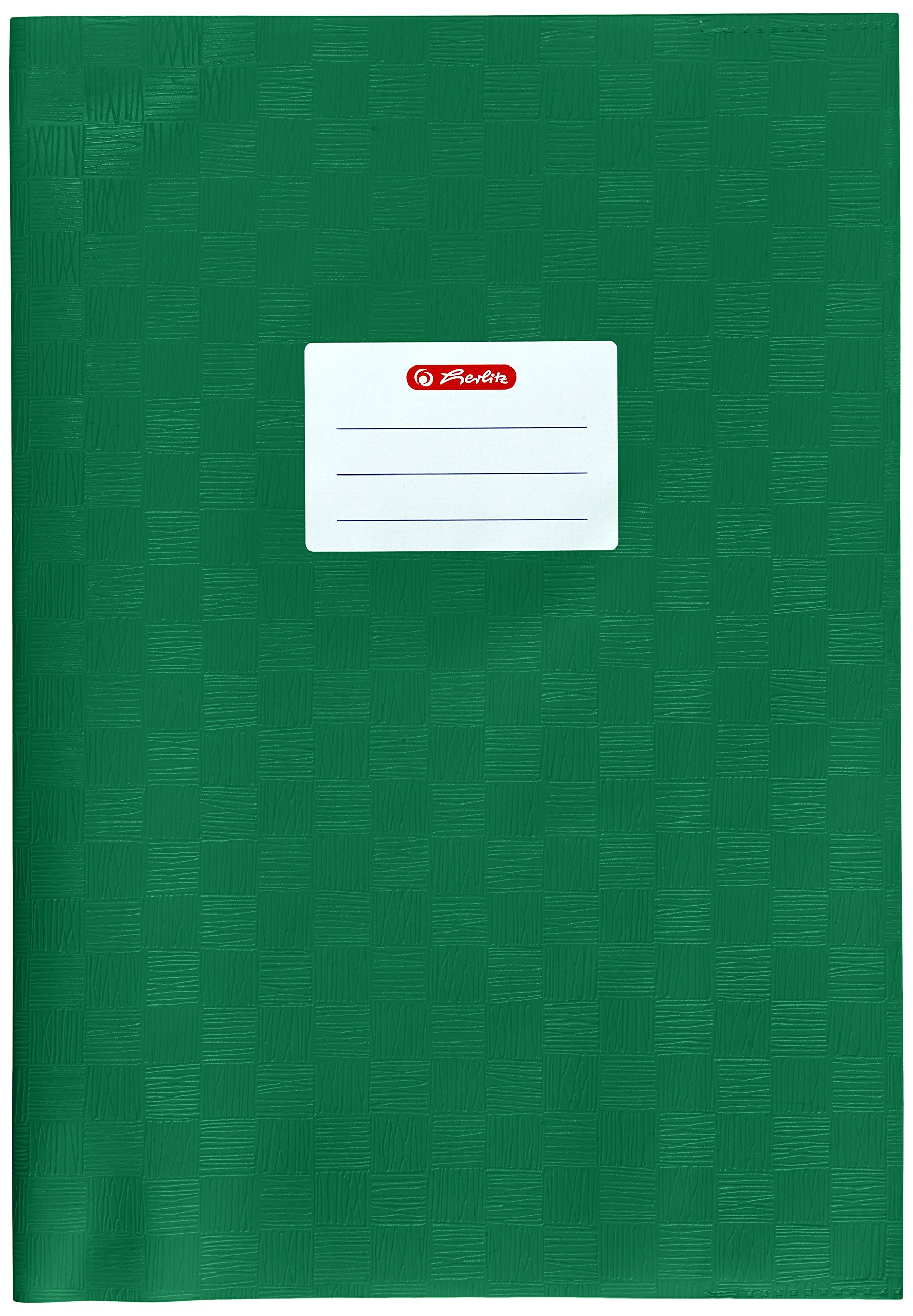 Herlitz 5204011, Book Cover A4, Raffia Fabric, Pack of 25 Yellow a4 Dark Green