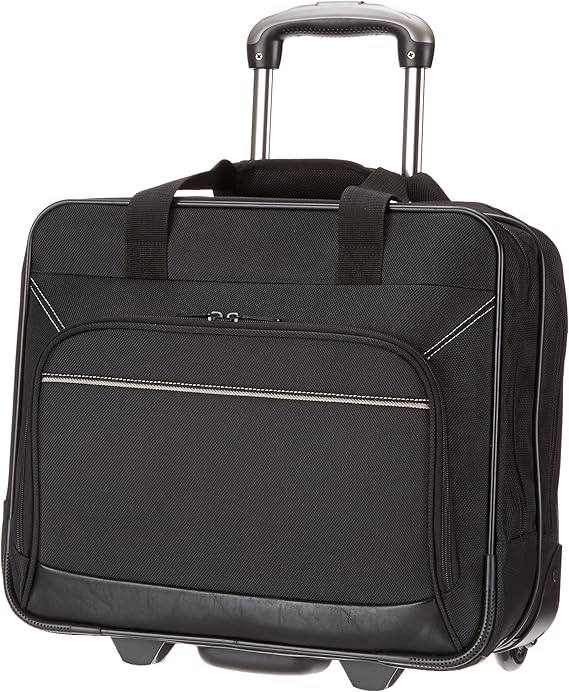 Amazon Com Amazon Basics Rolling Bag Laptop Computer Case With Wheels Computers Accessories