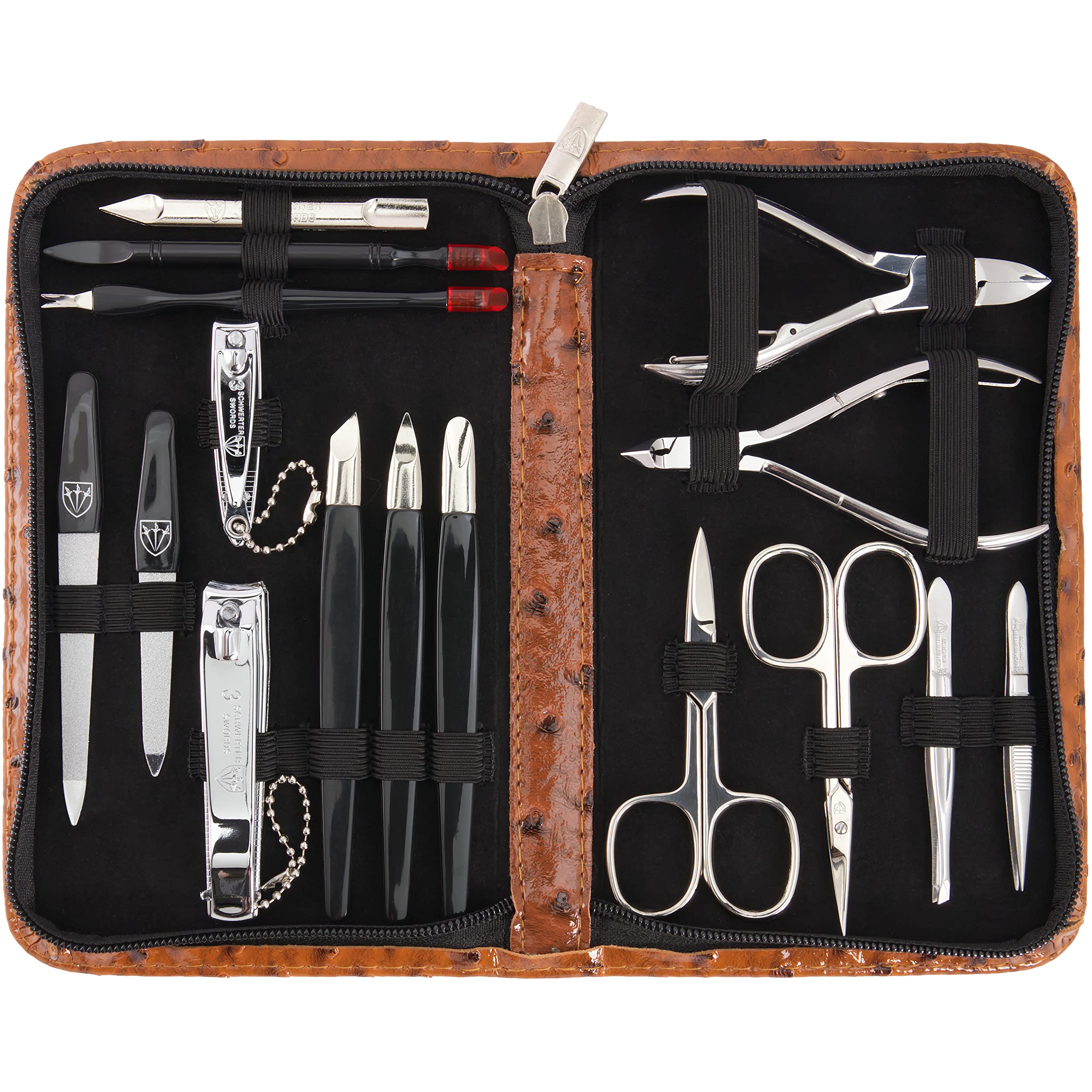 3 Swords Germany Exclusive 16-Piece MANICURE - PEDICURE NAIL CARE kit - Brand quality since 1927