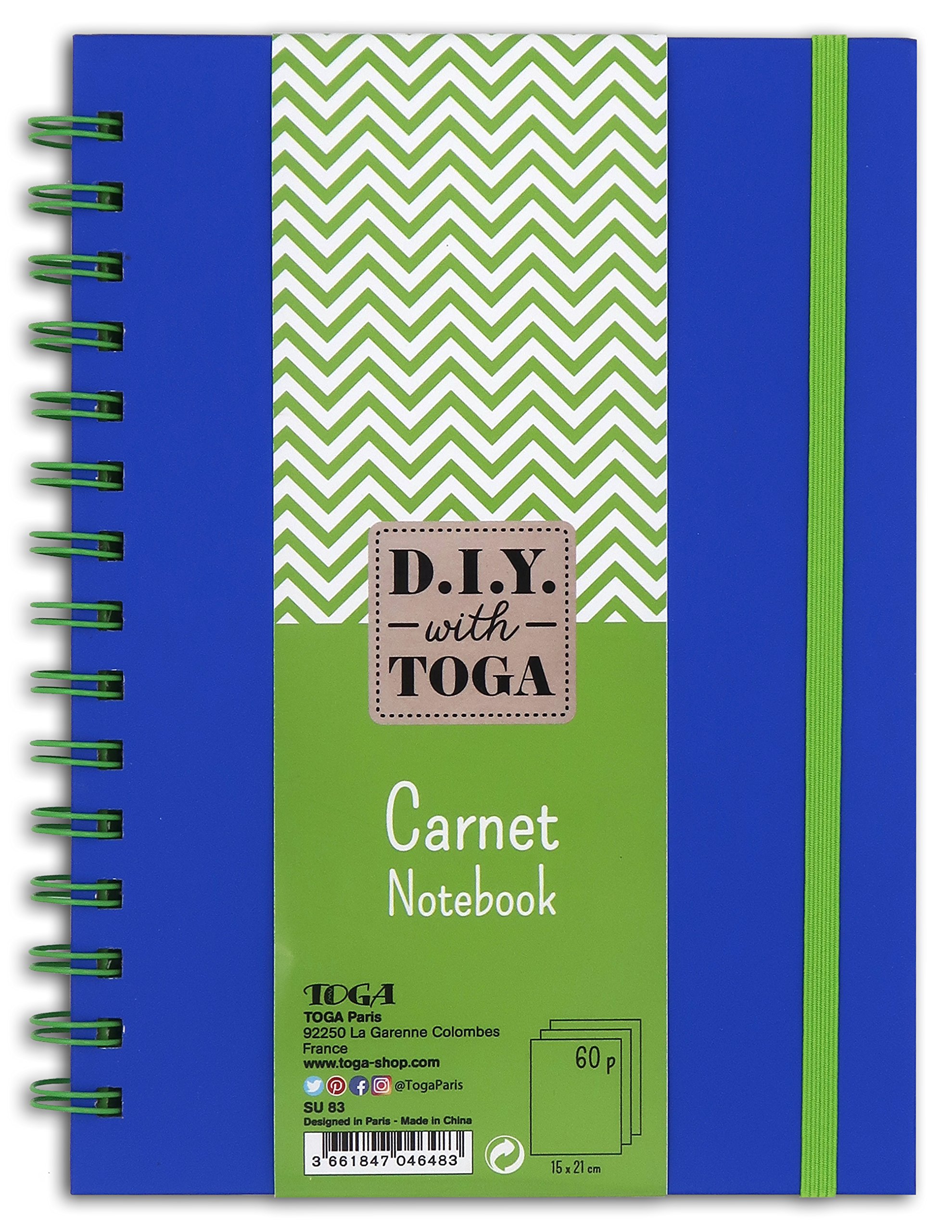 Toga D.I.Y Notebook, Paper, Blue/Green, 16 x 21 x 1.9 cm
