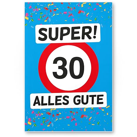 Dankedir 30 Alles Gute Kunststoff Schild Blau Geschenk