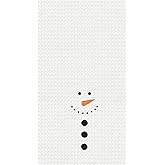 C&F Home Christmas Snowman Face 100% Cotton Waffle Weave Dishtowel Xmas Festive Winter Holidays Home Bathroom Kitchen Drying Dish Hand Towel Machine Washable Decor Decoration 18" x 27" White