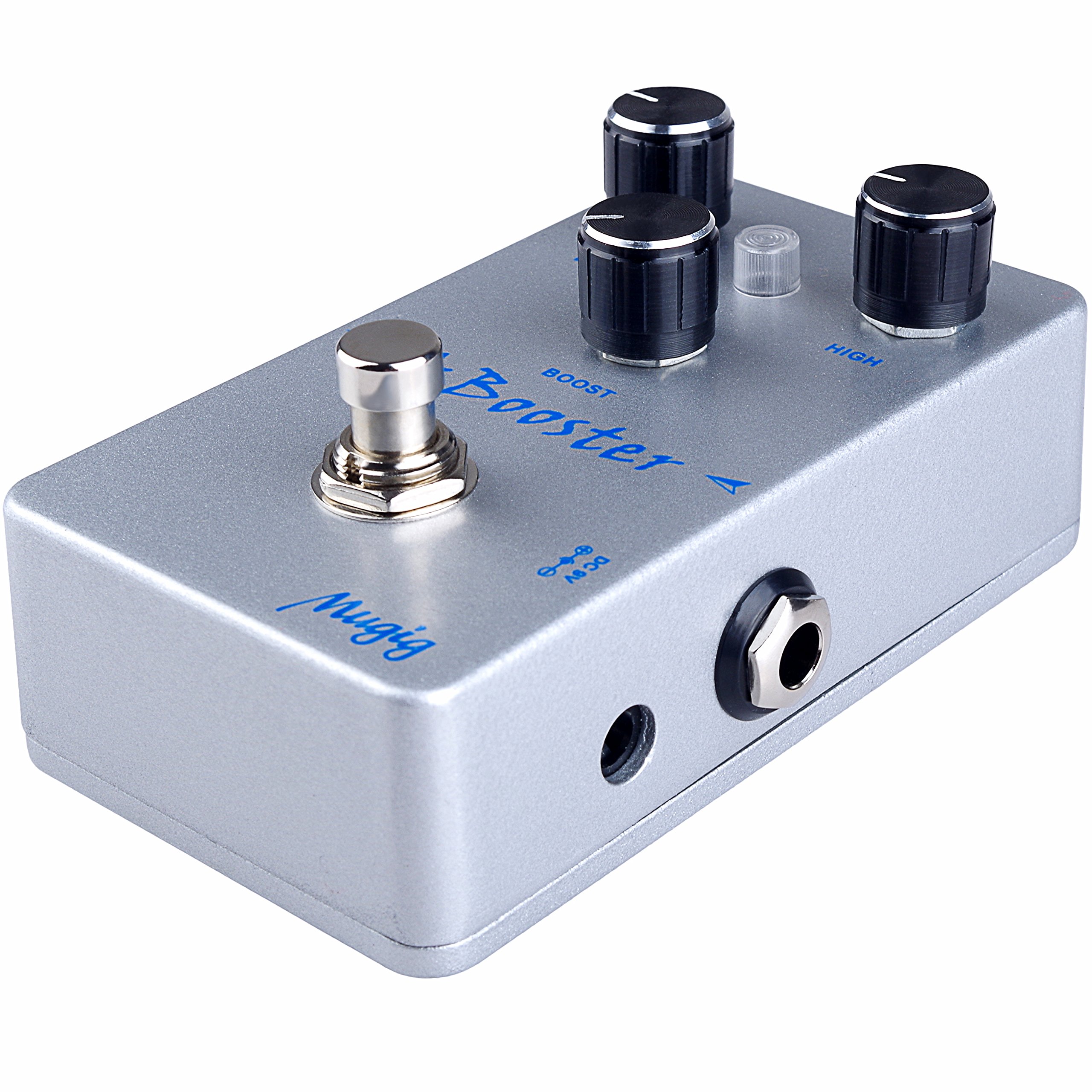 Mugig Booster Guitar Effect Pedal True Bypass Low High Boost Knob with LED light Rich Distortion Sound for Electronic Guitar