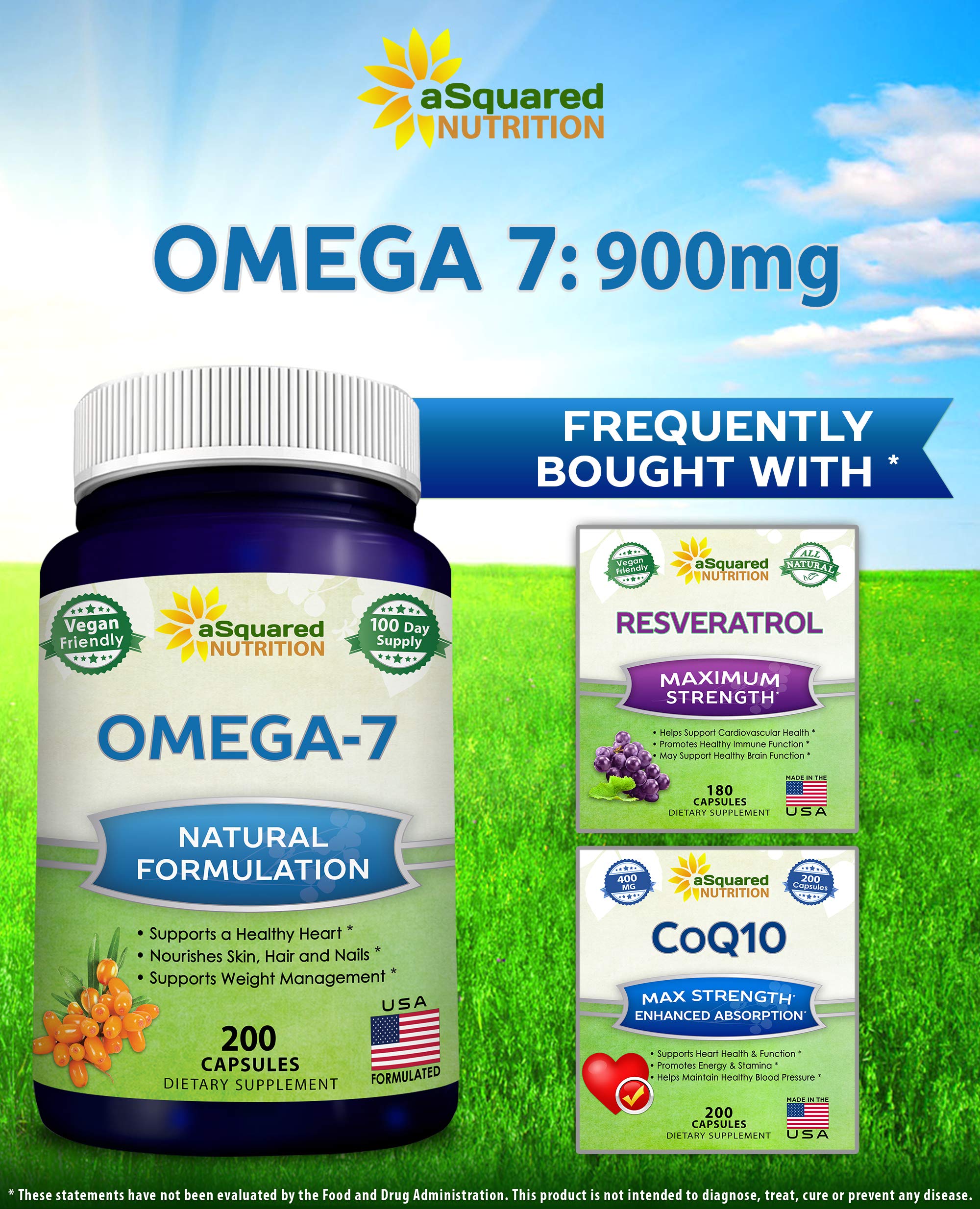 Purified Omega 7 Fatty Acids 200 Capsules from Natural Sea